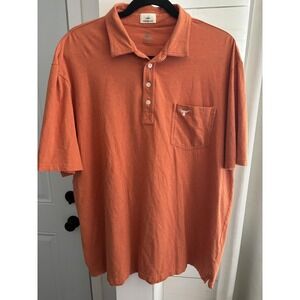 Texas Longhorns Shirt Mens 2XL Orange NCAA Football Johnnie O Hangin Out Polo
